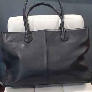 J.crew black leather handbag
